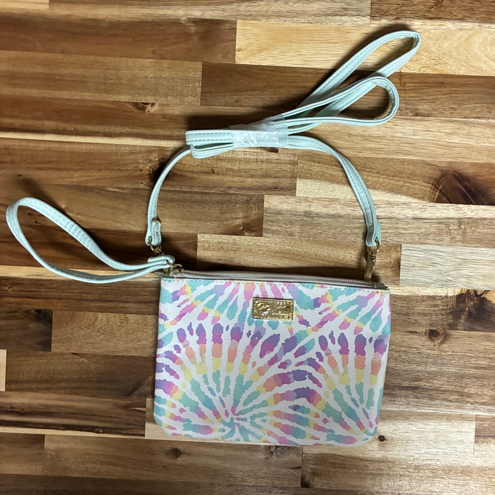 Travel Bag: Betsey Johnson Luv Crossbody Wristlet Tie Dye